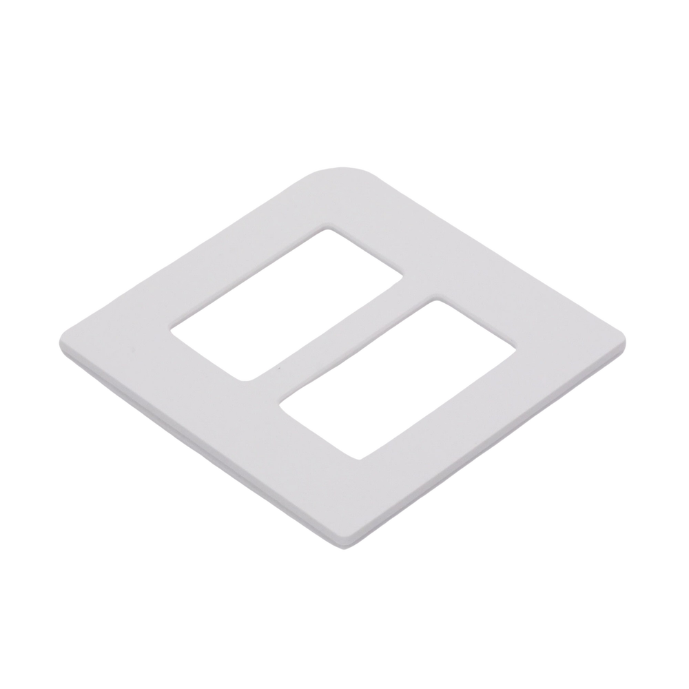 Tapa Color Blanco Satin Snow para interruptor o dimmer Lutron, 2 gang, limpio y moderno - Image 2