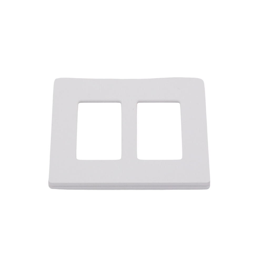 Tapa Color Blanco Satin Snow para interruptor o dimmer Lutron, 2 gang, limpio y moderno - Image 3