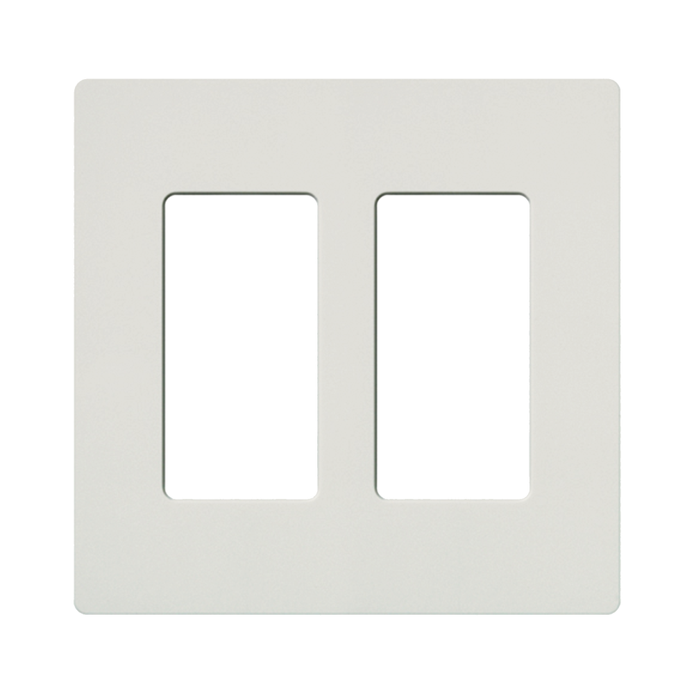 Tapa Color Blanco Satin Snow para interruptor o dimmer Lutron, 2 gang, limpio y moderno