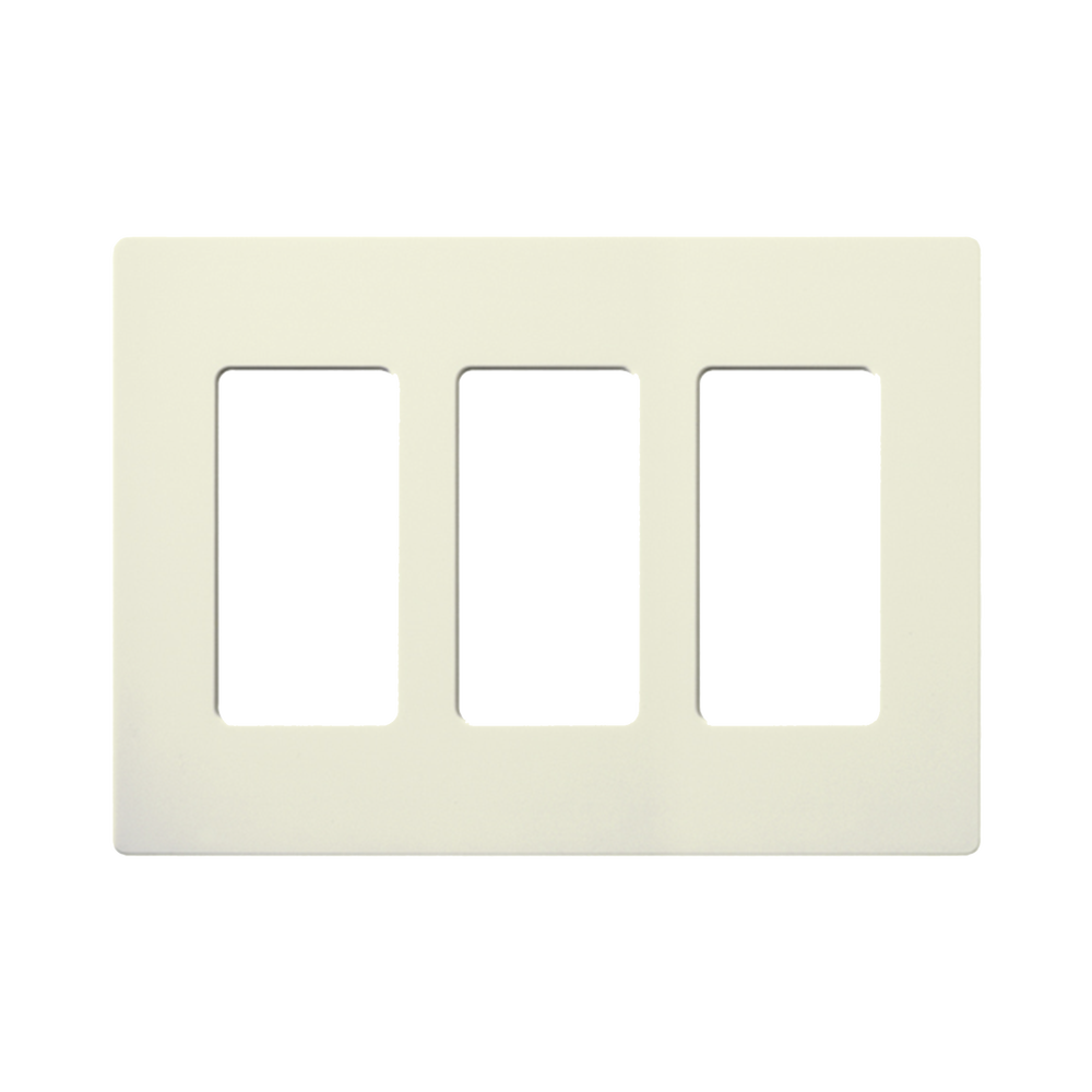 Tapa Color Blanco Biscuit para interruptor o dimmer Lutron, 3 gang, limpio y moderno