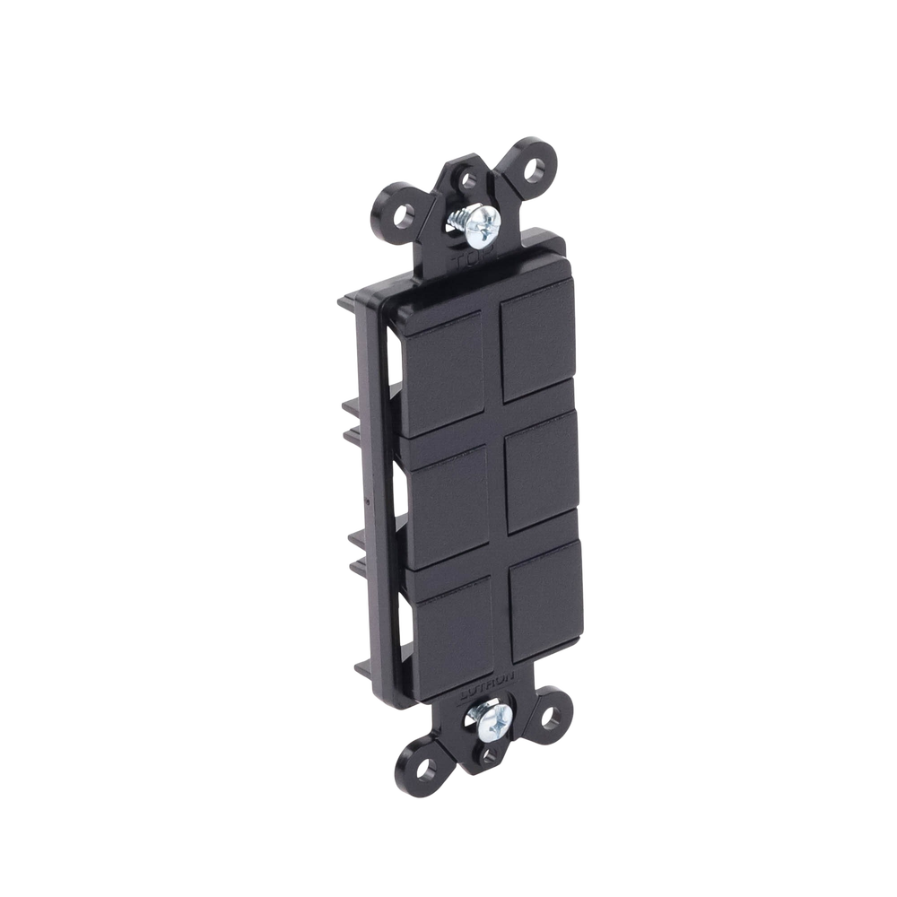 Placa de 6 puertos, color negro night. - Image 3