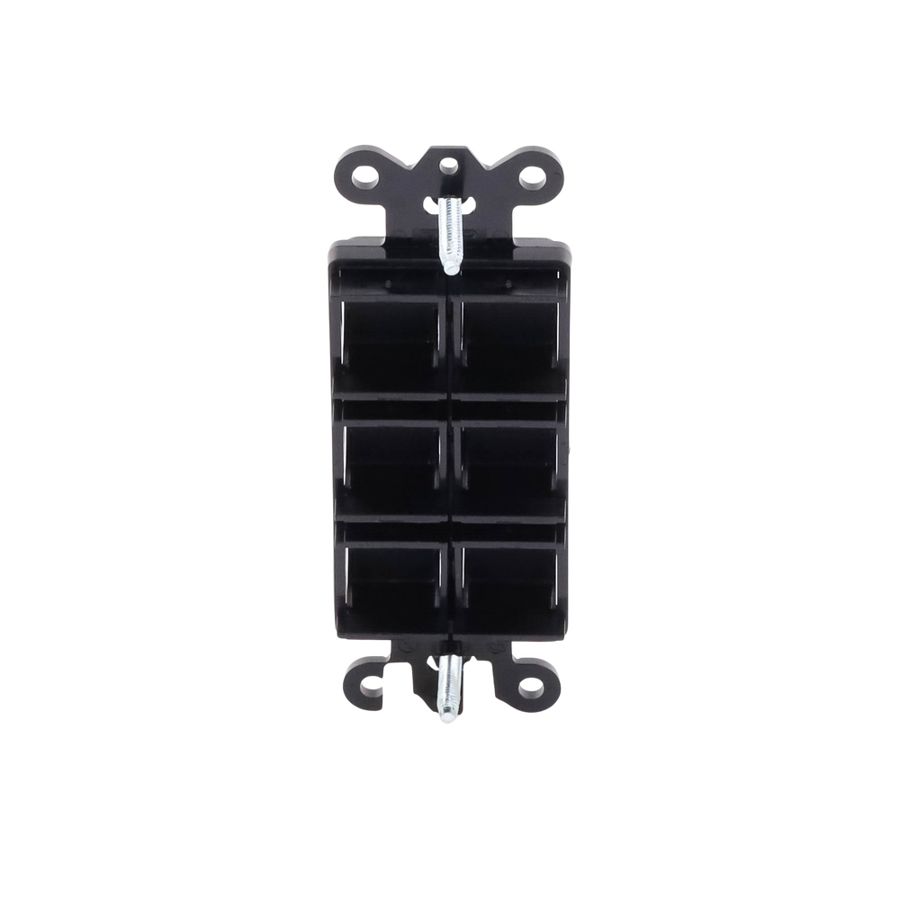 Placa de 6 puertos, color negro night. - Image 5