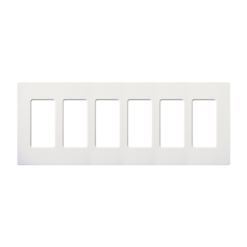 Placa 6 espacios pata dimmer o apagadores Lutron