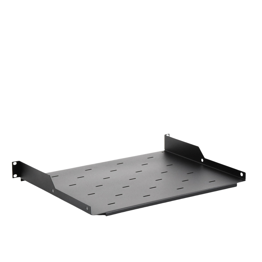 Charola para Soportar Equipos en Rack de 19, Profundidad de 34 cm, Color Negro, 1U