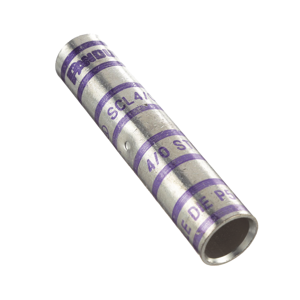 Empalme de Compresión a tope de Cobre tipo barril largo. Para cable 4/0 AWG, 1 Pieza - Image 2