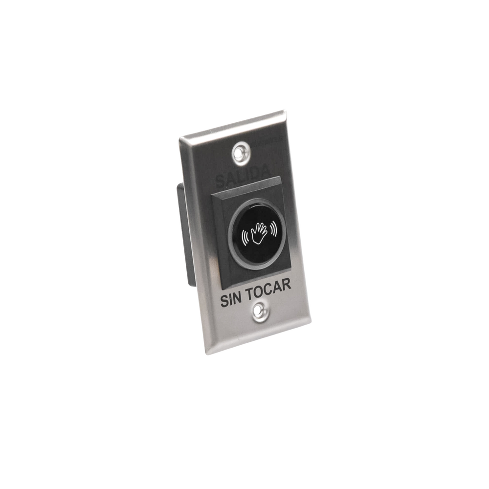 Botón de Salida sin Contacto / Sensor IR / Iluminado / Normalmente Abierto y Cerrado / Distancia Ajustable de Detección / Rele Ajustable de 0.5 a 30 Segundos / Uso Interior - Image 2