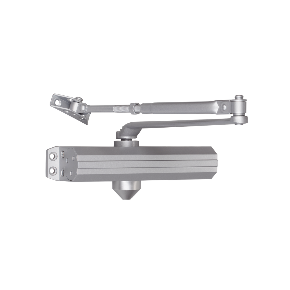 Cierra Puertas / De Superficie / Puertas de Metal / Puertas de Madera / Ajustable para Tamaños 1~6 / Puertas Hasta 150 kg / Incluye Herrajes / Brazos de Acero Forjado