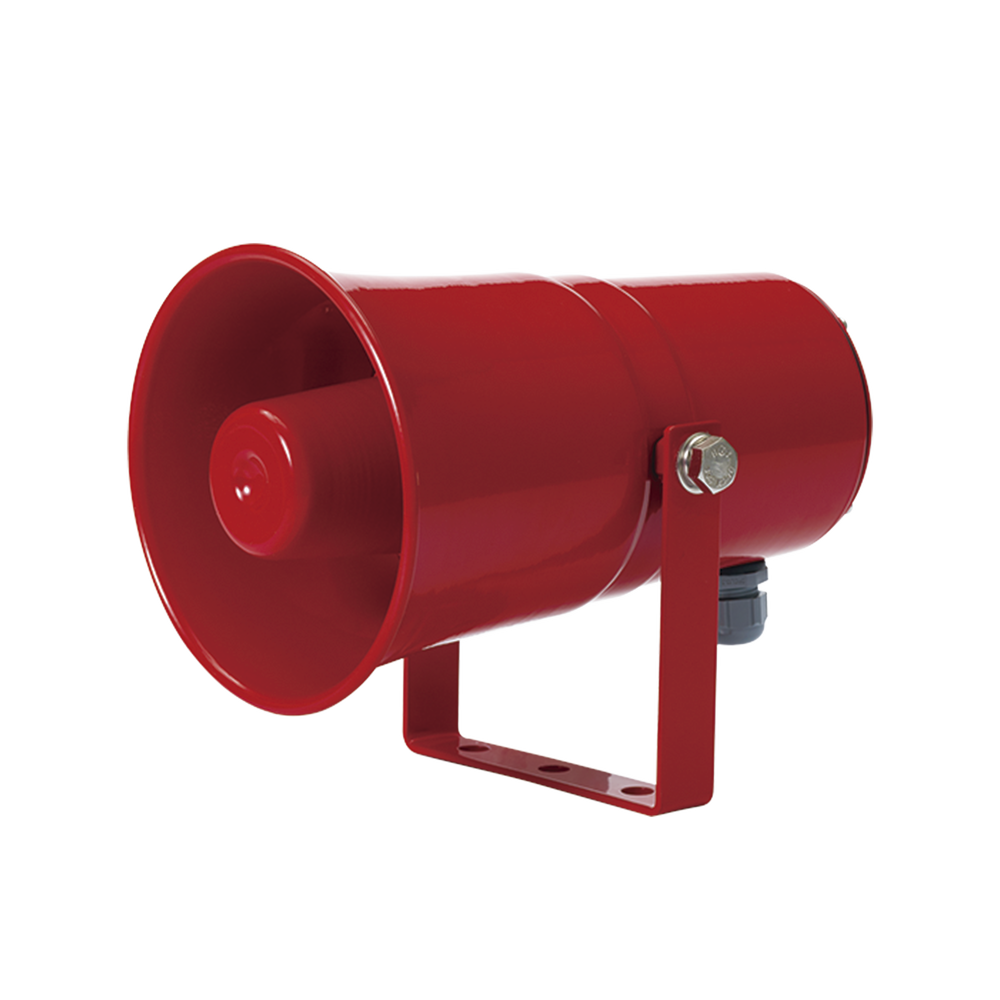 Sirena electrónica de montaje en pared con 5 sonidos de advertencia de máx. volumen 115 dB a 120 VCA