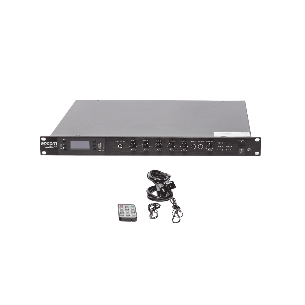 Amplificador Mezclador | 120W RMS | Sistema 100V y Baja Impedancia | MP3 | Tuner | Bluetooth | Música ambiental y Voceo - Image 5