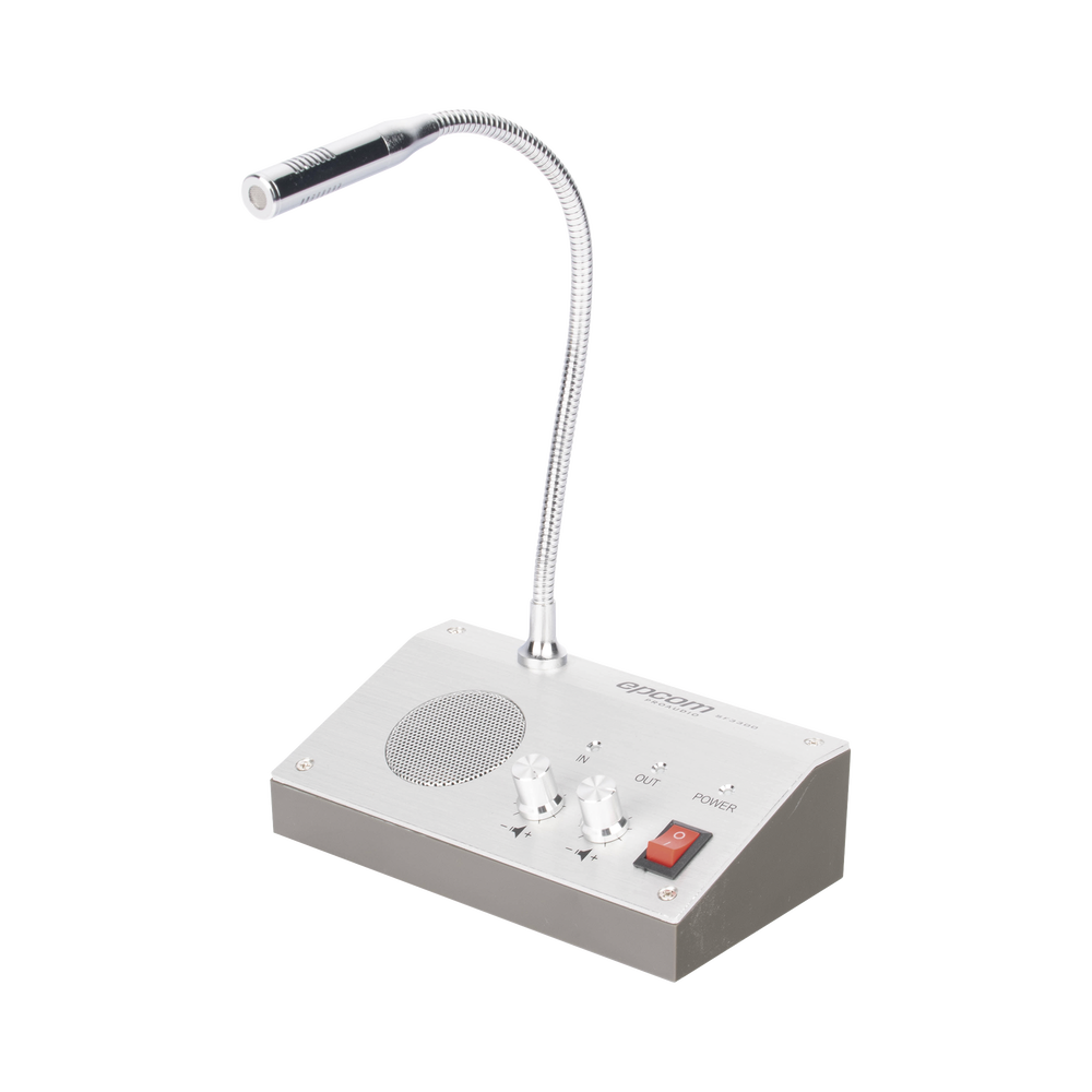 Sistema de Intercomunicación | Ideal para Ventanillas | Audio de voz de dos vías | 12V/1A 3W | Micrófono Interior + Micrófono Exterior