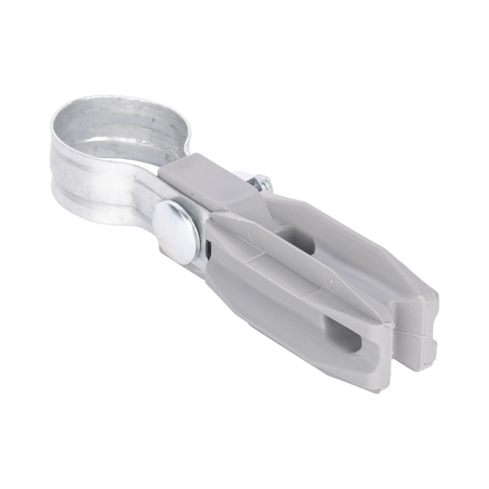 Aislador de paso o esquina de color GRIS con abrazadera incluida de 1 Pulgada para uso en poste cerco eléctrico - Image 3