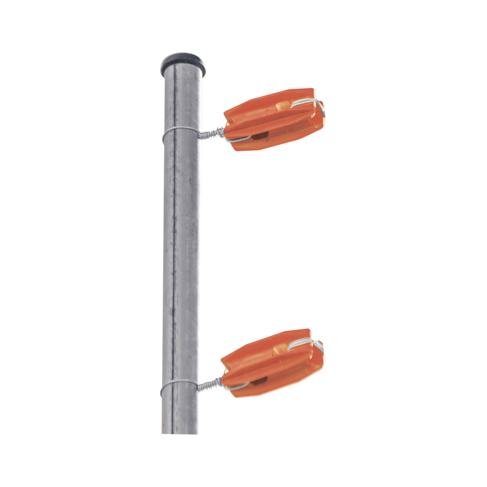Aislador de color Naranja para postes de esquina de alta Resistencia con Anti UV de uso en cercos eléctricos