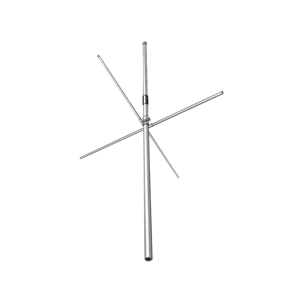 Antena Omni en Banda Aérea con Plano de Tierra, 118-138 MHz, 2.5 dBd, Ajustable el Ancho de Banda desde 1.6-2.1 %, 250 Watt, N Macho.