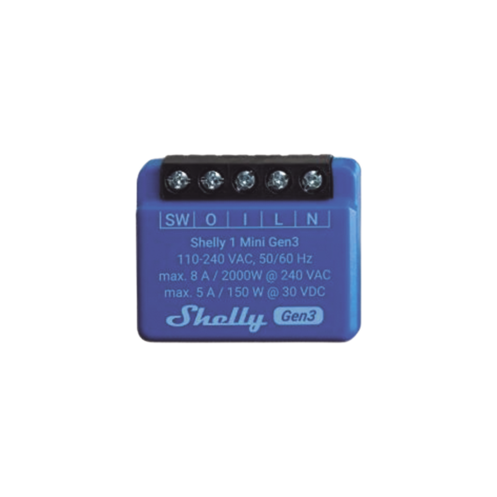 Mini Interruptor inteligente con Wi-Fi, contacto seco, 1 canal 8A, compatible con asistentes de voz Alexa y GoogleHome