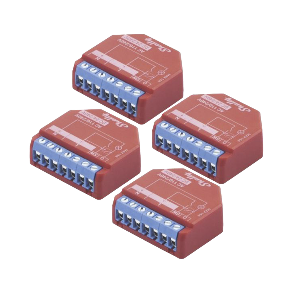 KIT de 4 piezas Relevador inalámbrico inteligente 16A, 110-230 V, medición de consumo, compatible con asistente de voz Alexa, Google Home