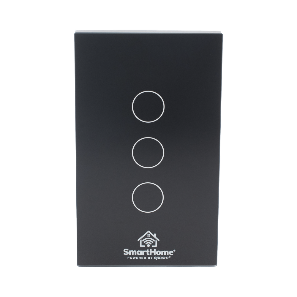 (Wifi) Apagador switch inalámbrico WIFI, control de 3 regresos de carga, 110V