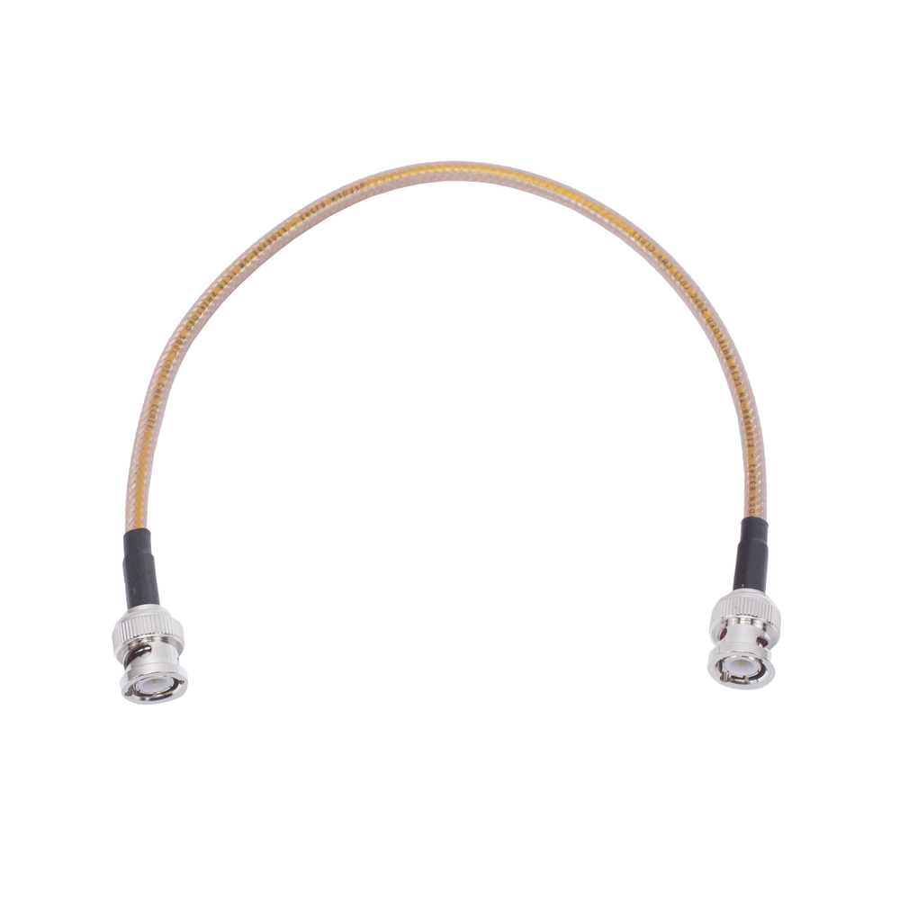 Jumper de 30.5 cm con cable RG142 BNC Macho a BNC Macho.