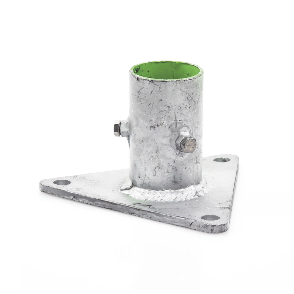 Base Triangular para Mástil de 1" a 2" con Opresores. Galvanizado por Inmersión en Caliente. - Image 3