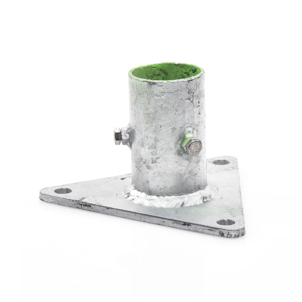 Base Triangular para Mástil de 1" a 2" con Opresores. Galvanizado por Inmersión en Caliente. - Image 4