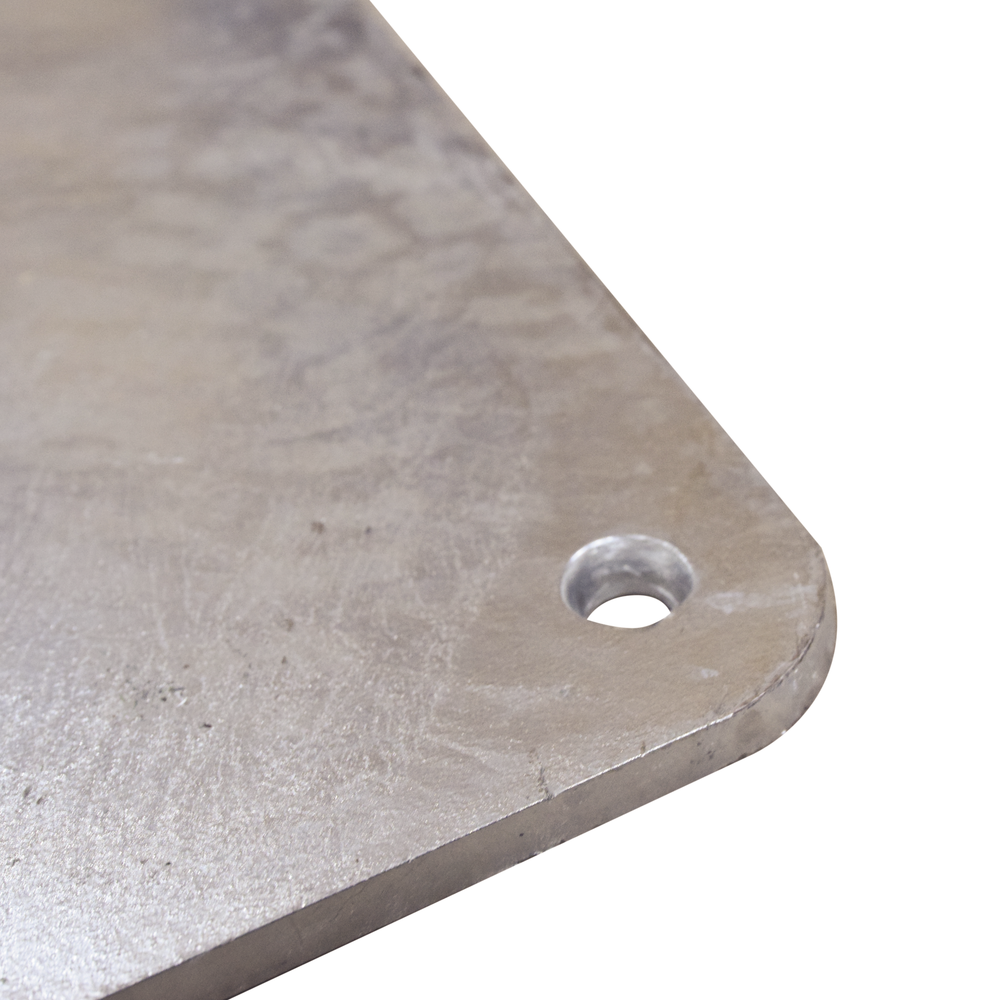 Base para Mástil Hasta 2" con Opresores, Base de 50 x 50 cm y Tubo de 80 cm Ced. 30. Galv. Inmersión. - Image 2