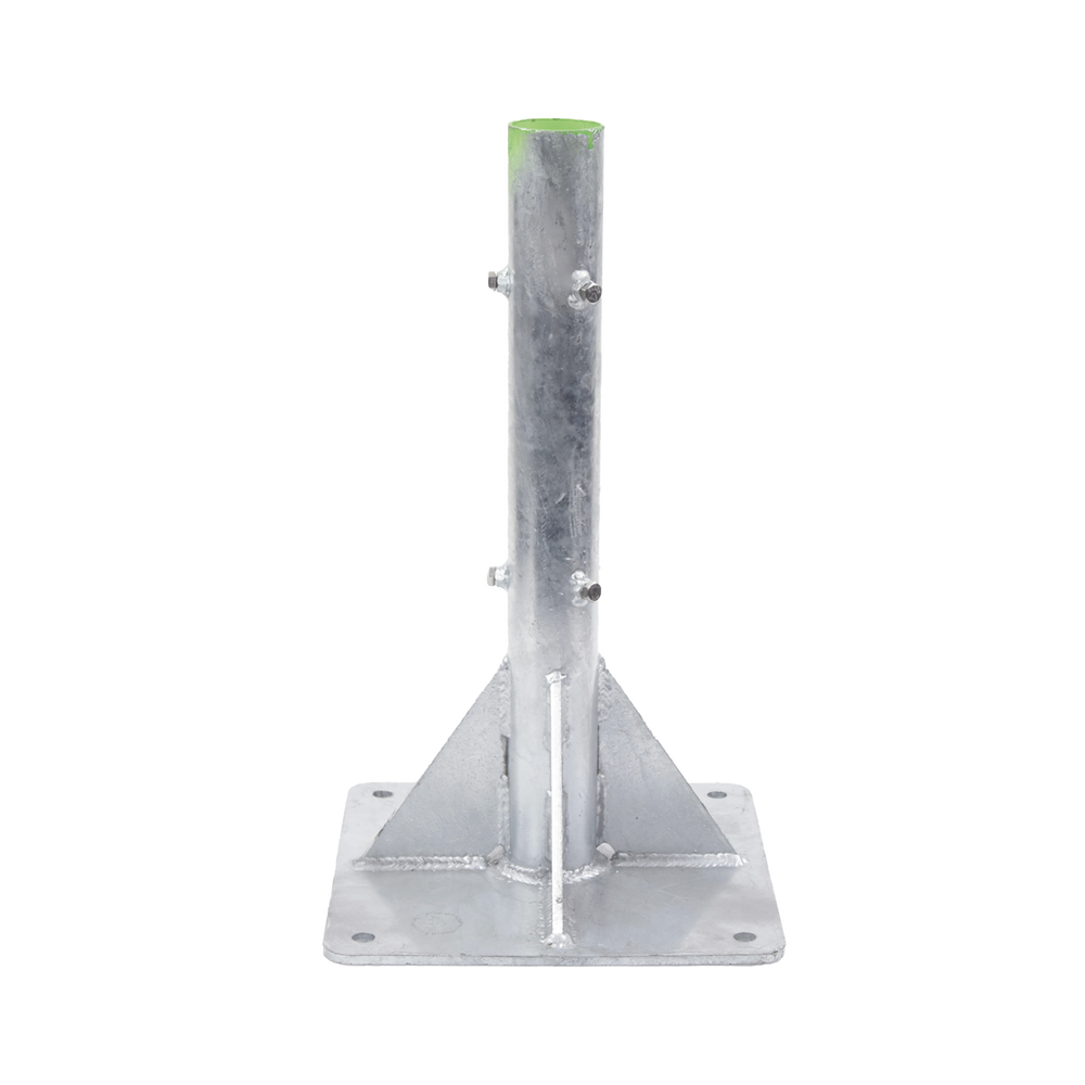 Base para Mástil Hasta 2" con Opresores, Base de 50 x 50 cm y Tubo de 80 cm Ced. 30. Galv. Inmersión. - Image 4