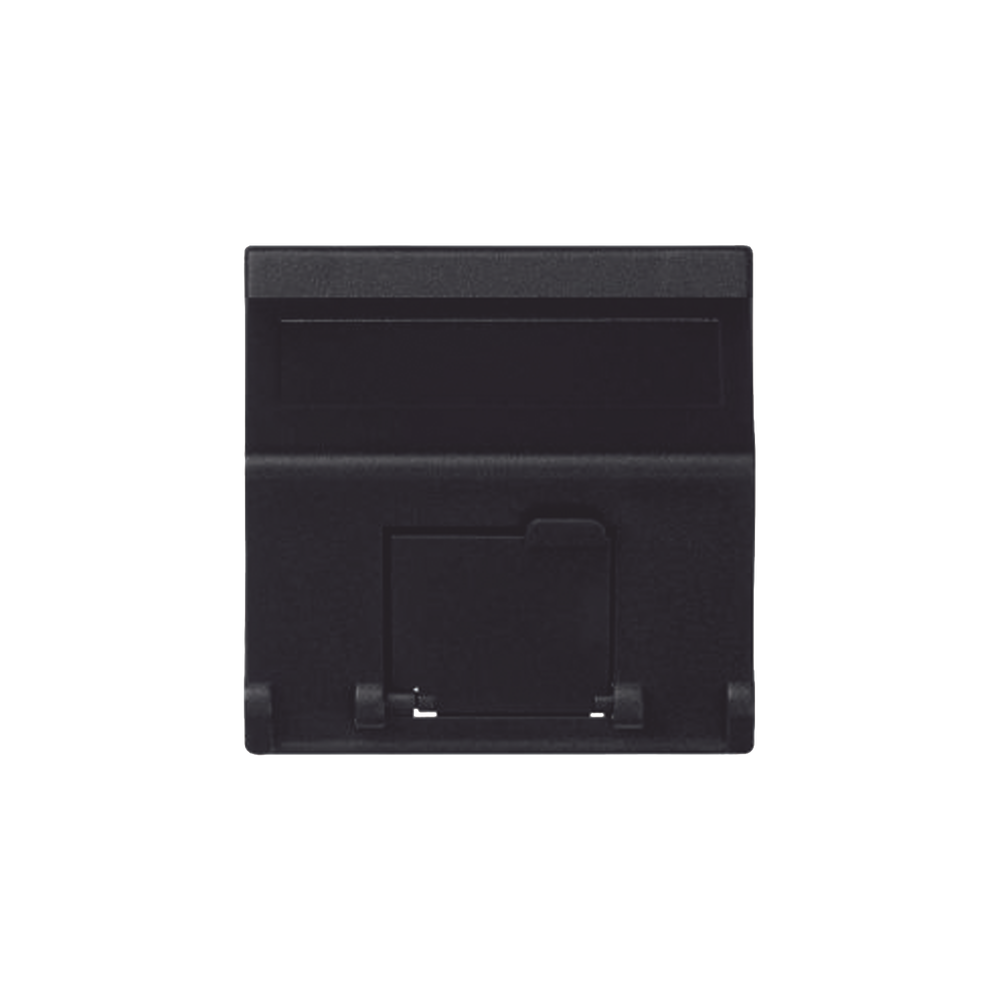 (K80MD64/14) Placa Voz y Datos Inclinada con Guardapolvo y Adaptador para RJ45 Keystone - Color Grafito