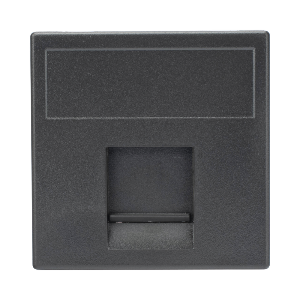 M?dulo Color Negro con 1 Espacio para Jack Keystone con Guardapolvo para las Cajas de Escritorio Ofiblock y Teleblock / (K76/14)