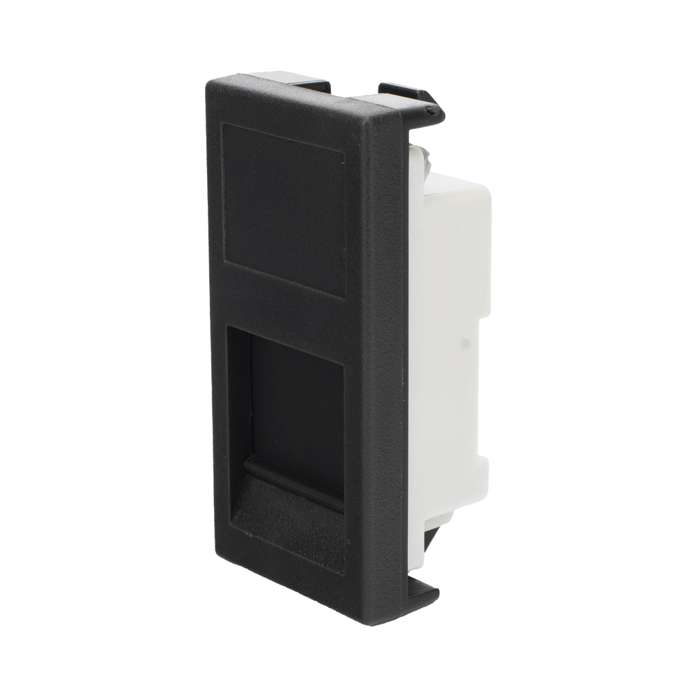 Medio M?dulo Color Negro con 1 Espacio para Jack Keystone con Guardapolvo para las Cajas de Escritorio Ofiblock y Teleblock / (K76/14) - Image 2