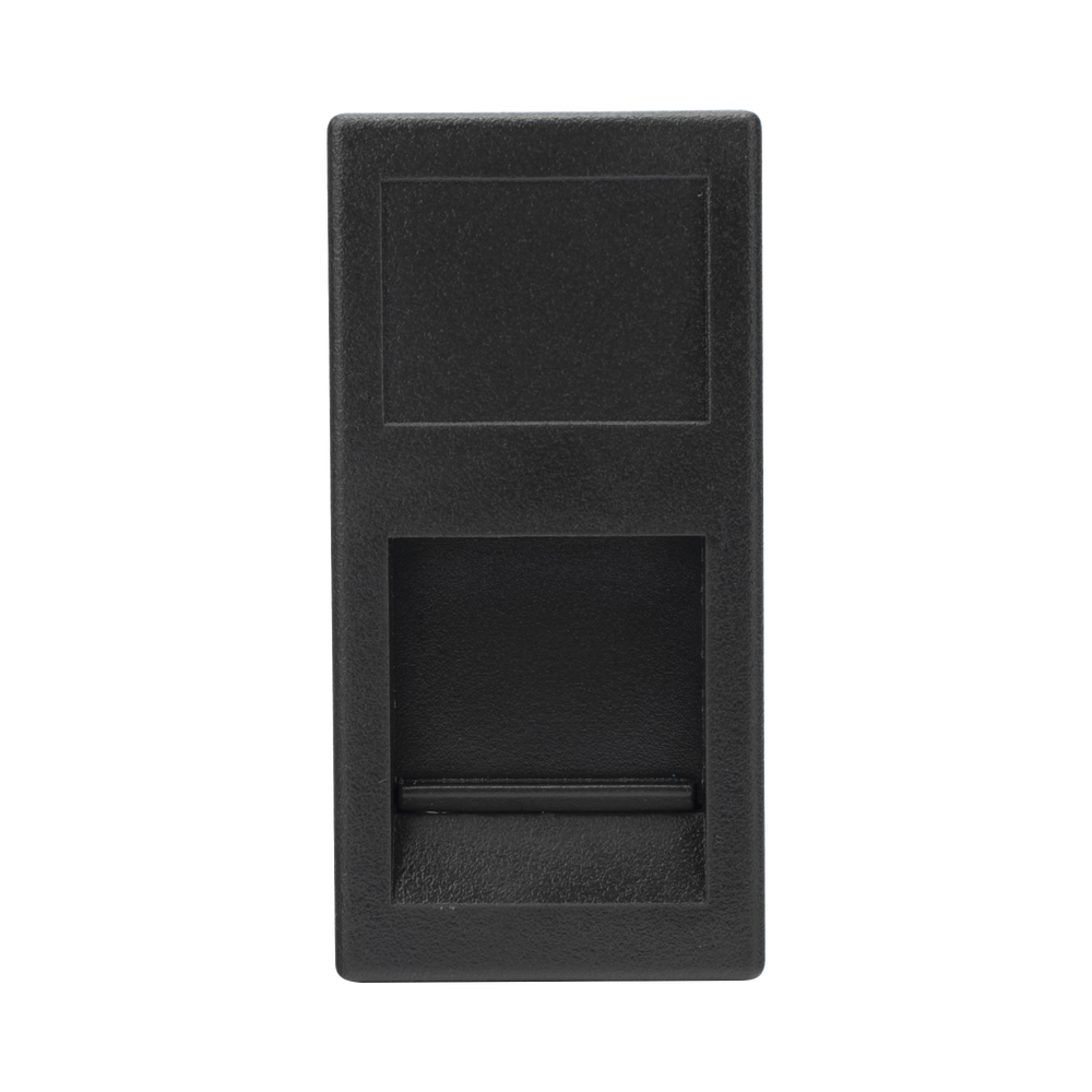 Medio M?dulo Color Negro con 1 Espacio para Jack Keystone con Guardapolvo para las Cajas de Escritorio Ofiblock y Teleblock / (K76/14)