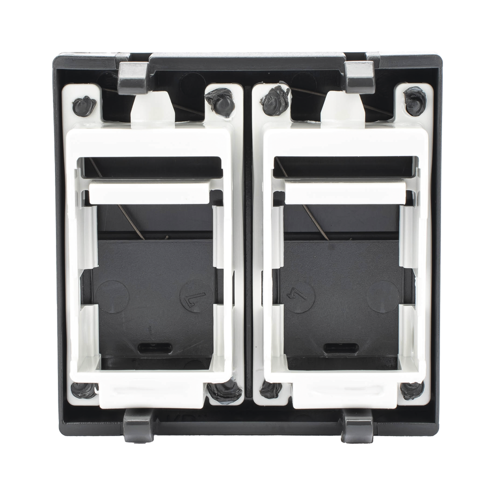 M?dulo Color Grafito con 2 Espacios para Jack Keystone con Guardapolvo para las Cajas de Escritorio Ofiblock y Teleblock / (KB76/14) - Image 3