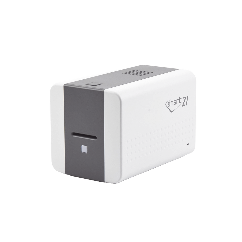 Impresora de Tarjetas Semi- automática SMART21 / Ingreso de Tarjetas Manual/Incluye Ribbon, Software y 100 Tarjetas PVC - Image 4