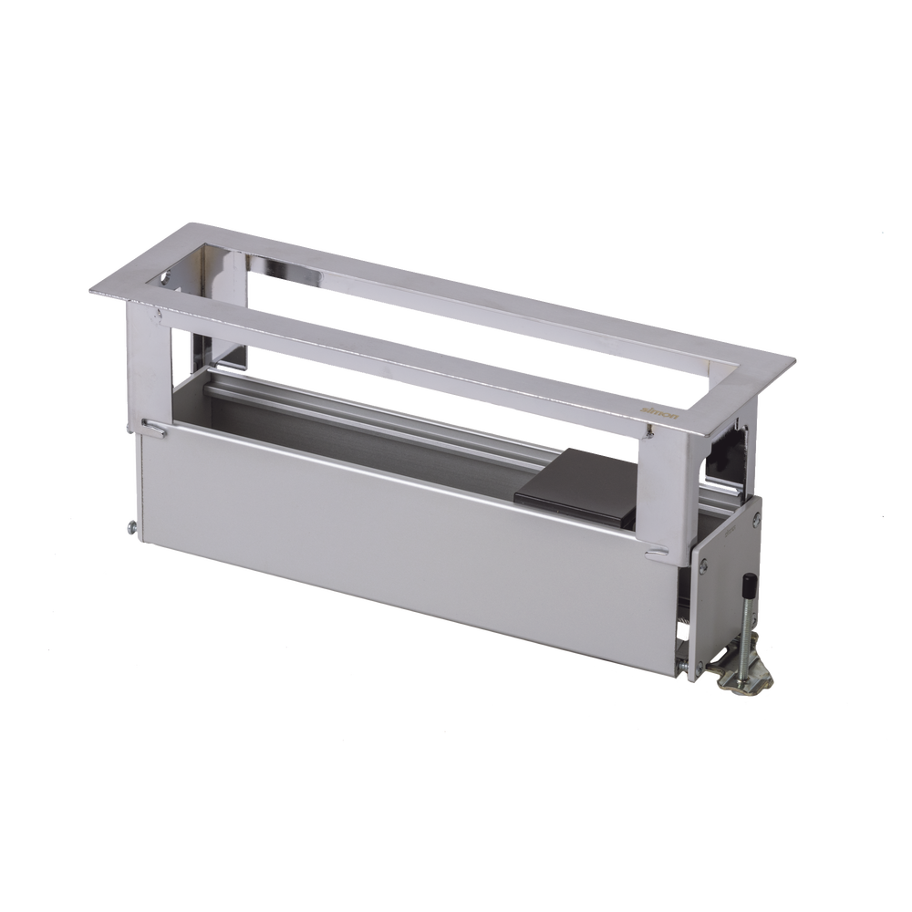 Caja Para Instalación en Escritorio para Voz, Datos o Contactos Eléctricos / Capacidad para 4 Módulos / Salida de Cables Posterior / Los Módulos se Adquieren Aparte / (KFC134/14CY)