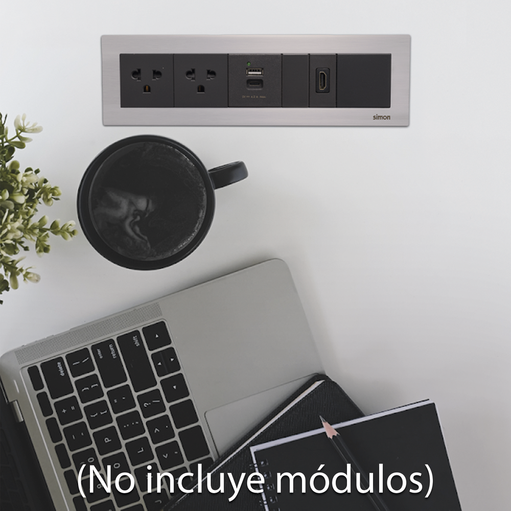 Caja Para Instalaci?n en Escritorio para Voz, Datos o Contactos El?ctricos / Capacidad para 6 M?dulos / Salida de Cables Posterior / Los M?dulos se Adquieren Aparte / (KFC136/14CY) - Image 3