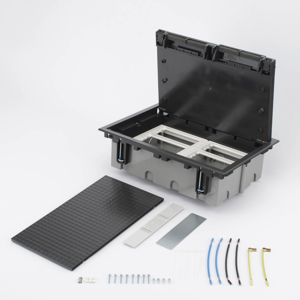 Caja Para Instalaci?n en Piso Falso para Voz, Datos o Contactos El?ctricos / Capacidad para 6 M?dulos / Espacio Embellecedor en la Tapa / Profundidad Ajustable de 90 a 120 mm (3.54 a 4.72 pulgadas) / Los M?dulos se Adquieren Aparte / (SF610/14CY) - Image 4