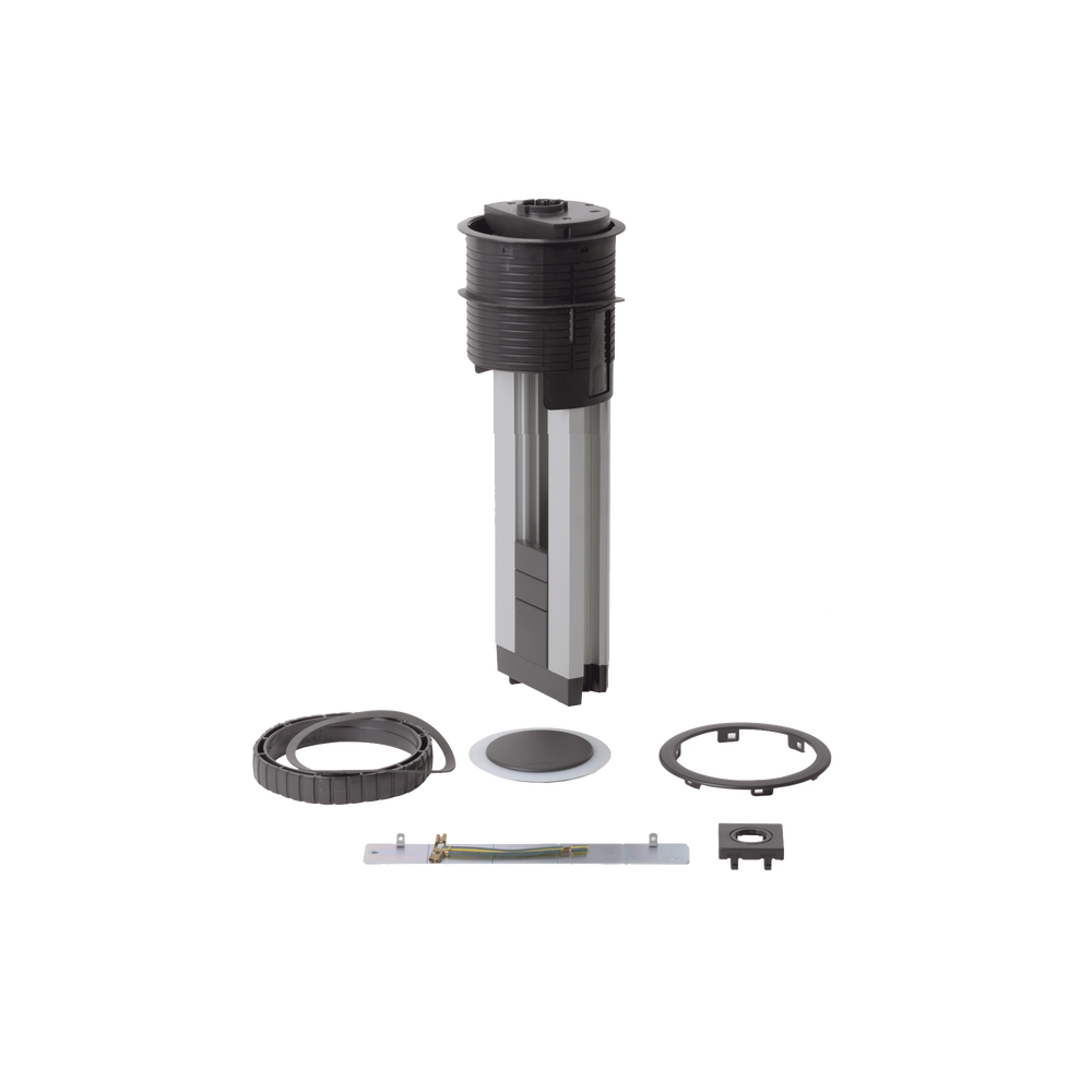 Teleblock Simon K45 para Voz, Datos, Multimedia o Contactos El?ctricos / Capacidad para 4 M?dulos K45 / Apertura Manual con Tapa Abatible / Instalaci?n en Mobiliario de Oficina o Comercial / (KTL204CY) - Image 2