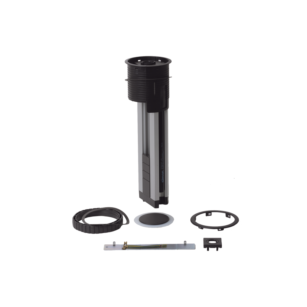 Teleblock Simon K45 para Voz, Datos, Multimedia o Contactos El?ctricos / Capacidad para 5 M?dulos K45 / Apertura Autom?tica con Tapa Abatible / Instalaci?n en Mobiliario de Oficina o Comercial / (KTLE205CY) - Image 2