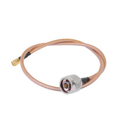 Cable de 100 cm (39.37 Pulgadas) Tipo RG-142/U con Conectores N Macho y SMA Macho Inverso (Hasta 8 GHz).