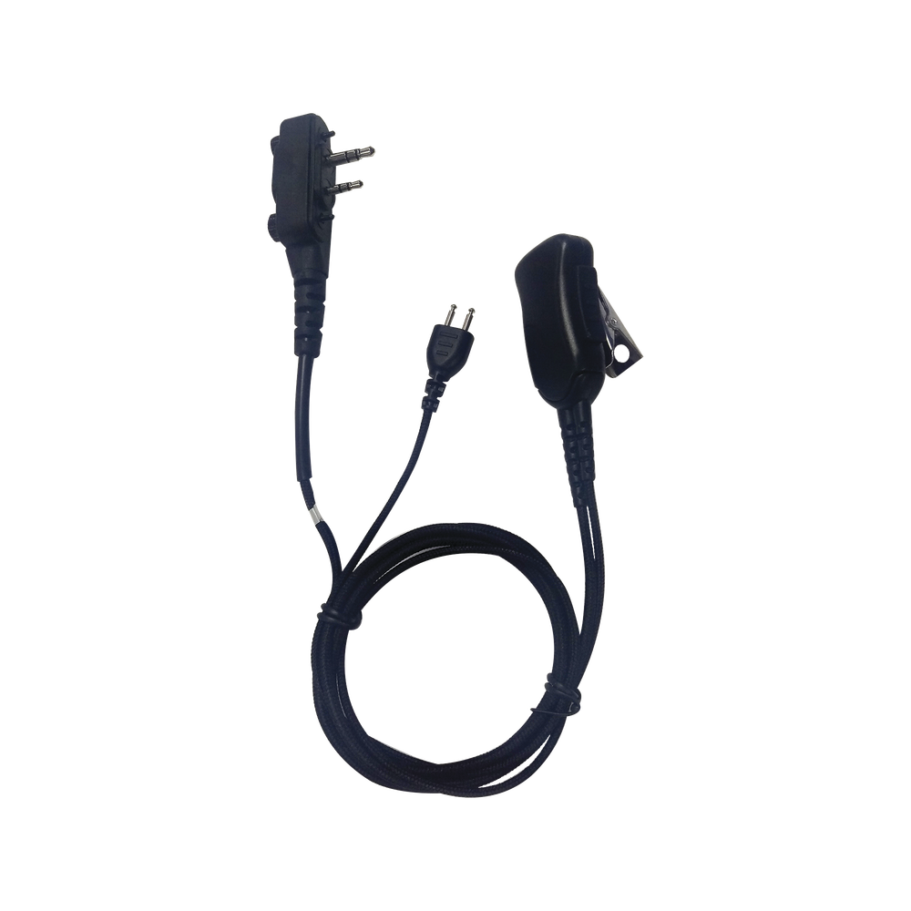 Micrófono audífono de 1 cable de fibra trenzada con sistema SNAP para radios Icom IC-F4003/4013/2000/4021/4031/4210/4230/IC-F14/3021/3013/3103/3003/1000/2000/S/T (con tornillos)