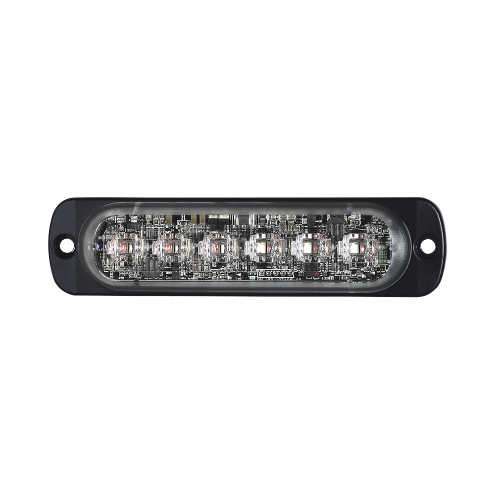 Luz Auxiliar de 12 LED, Ambar/Claro, SAE, Bisel Negro, Lente Transparente - Image 2