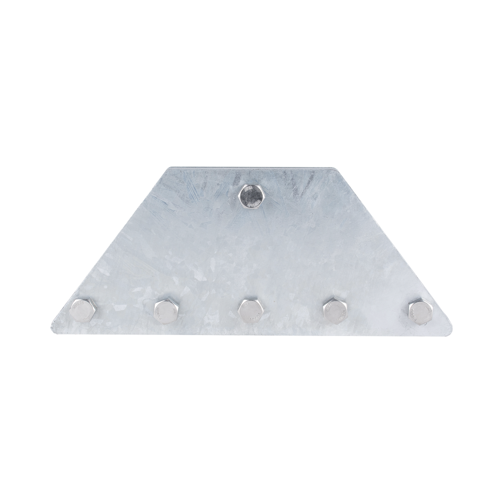 Placas igualadoras con tornillería y separadores, para 6 retenidas. Galvanizado en inmersión. - Image 2
