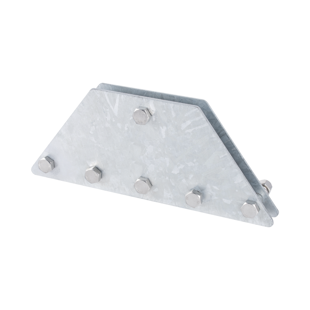 Placas igualadoras con tornillería y separadores, para 6 retenidas. Galvanizado en inmersión. - Image 3