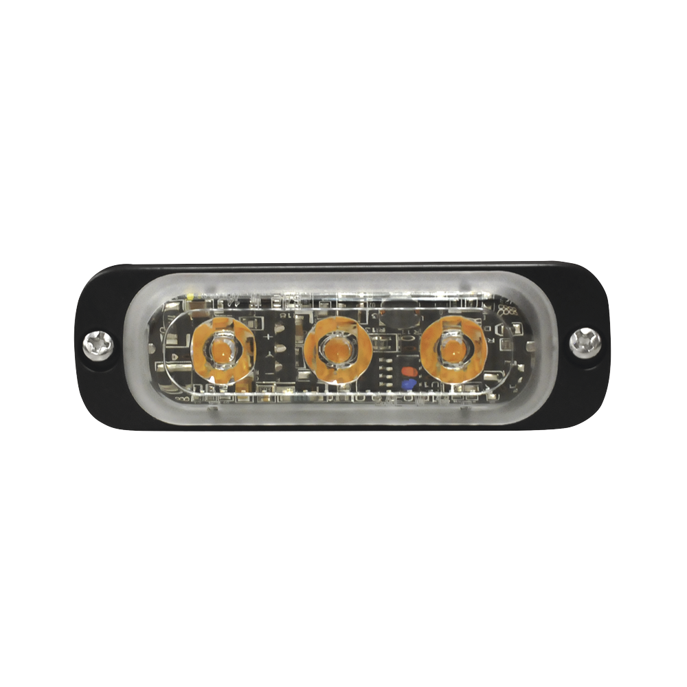 Luz Auxiliar de 3 LED, Ambar, SAE, 12-24 Vcd, Lente transparente - Image 2
