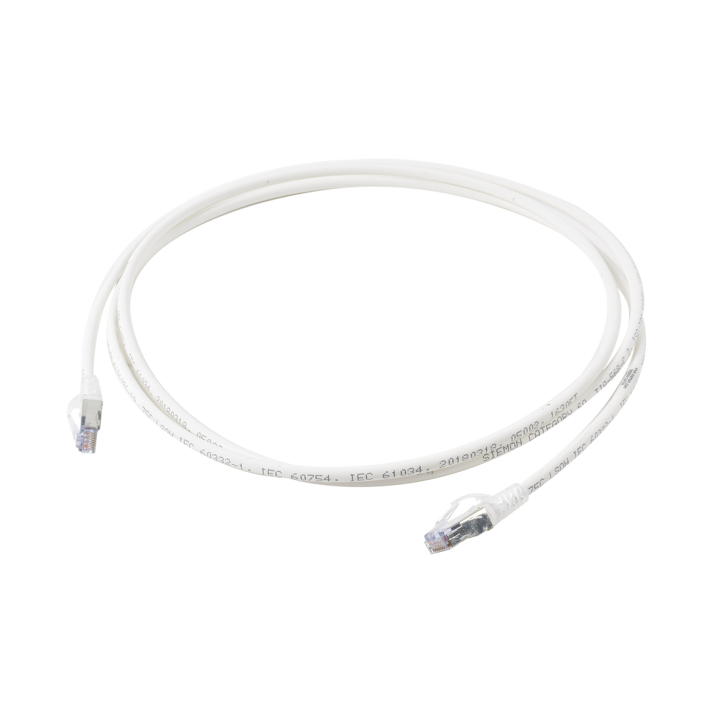 Patch Cord Skinny Cat6A Blindado S/FTP, 2.13 Metros (7 Pies), Di?metro Reducido 28 AWG, Color Blanco
