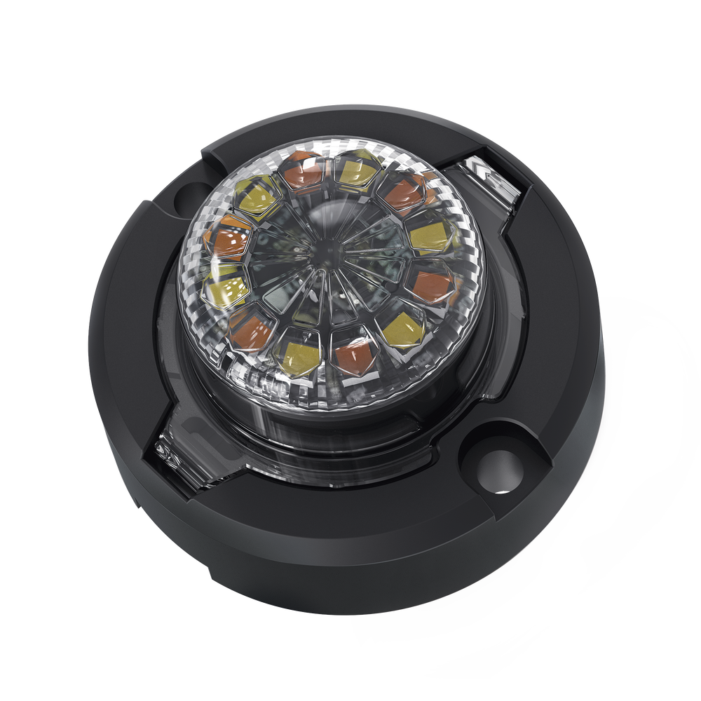 Estrobo Oculto de 12 LED, Brida negra, 12 Vcd, Rojo/Azul, Lente transparente - Image 7