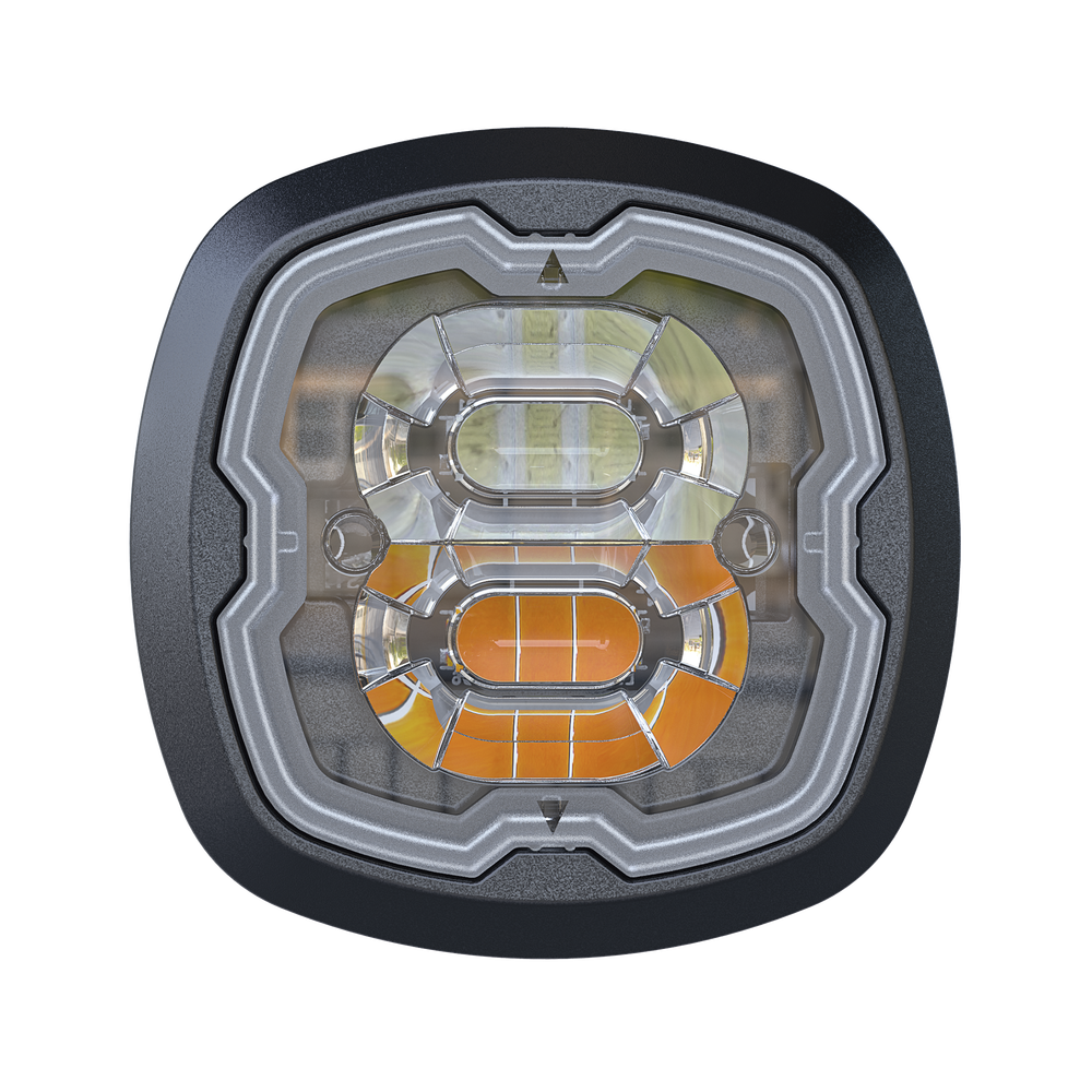 Estrobo Oculto, 6 LED, rojo/azul, SAE Clase I, Empotrable, lente transparente - Image 2