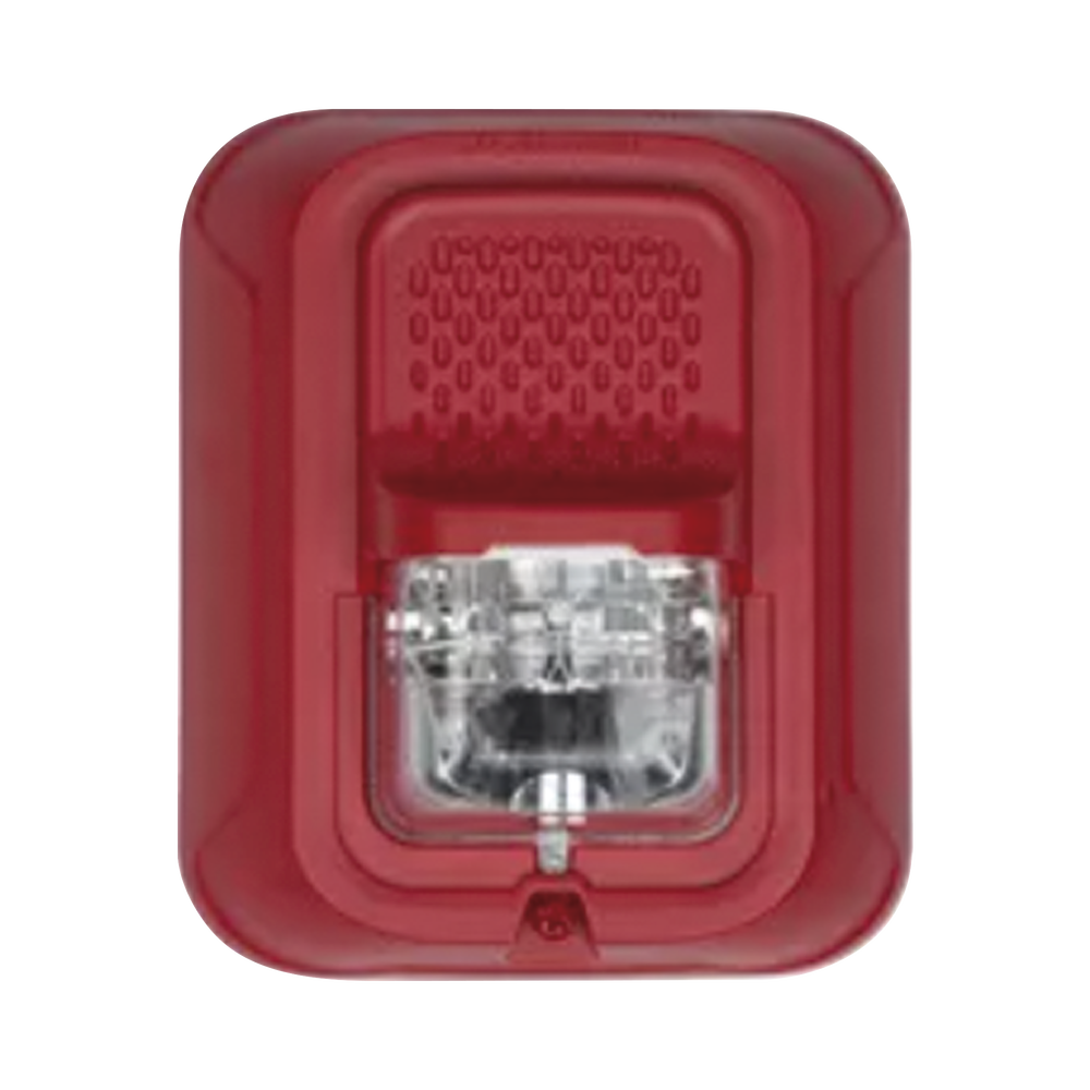 Bocina estrobo para pared color rojo , sin etiquetas