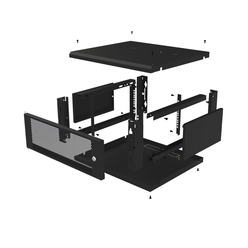 Gabinete de Pared Fijo, Con 4 Unidades de Rack, de 19 in, Fabricado en Acero, Puerta Perforada. - Image 8