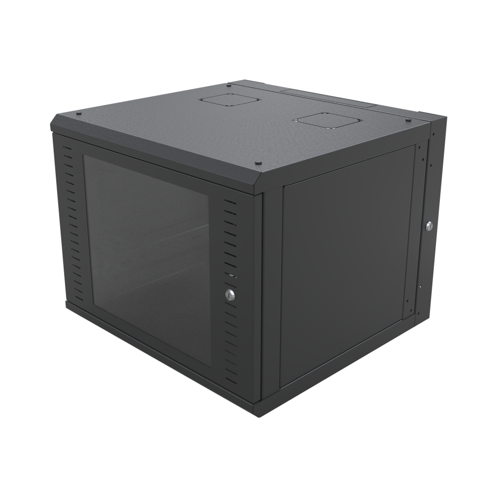 Gabinete Abatible de Pared (Con Marco Trasero) con Rack 19" de 9 Unidades. Ventana de Cristal Templado. - Image 5