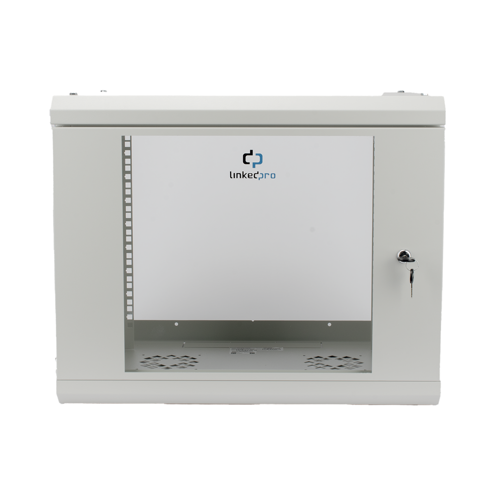 Gabinete de Pared de 9U con Puerta de Cristal Templado, 479.5 mm de Profundidad, Rack de 19'', Acero Reforzado Gris Mate - Image 2