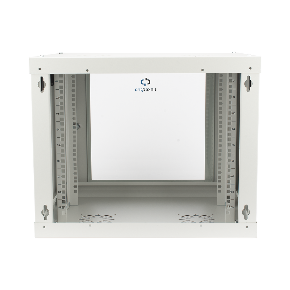 Gabinete de Pared de 9U con Puerta de Cristal Templado, 479.5 mm de Profundidad, Rack de 19'', Acero Reforzado Gris Mate - Image 4